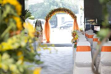 Outdoor wedding area