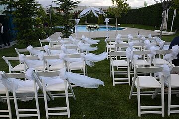 Outdoor wedding area