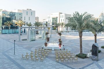 Outdoor wedding area