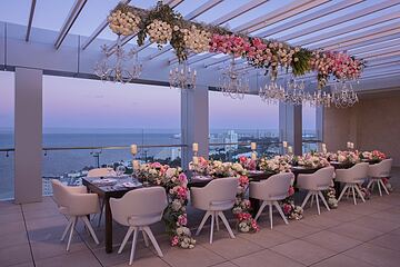 Outdoor wedding area