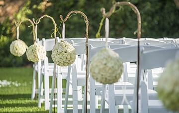 Outdoor wedding area