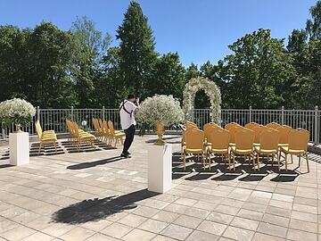 Outdoor wedding area