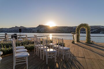 Outdoor wedding area