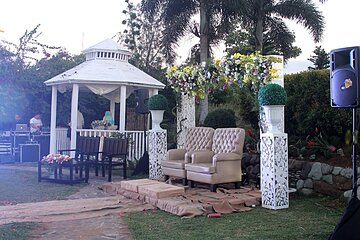 Outdoor wedding area