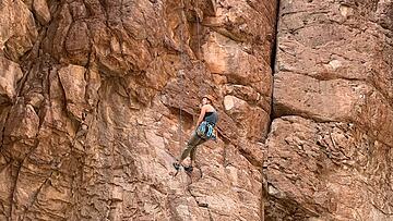 Outdoor rock climbing