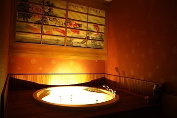 Indoor spa tub