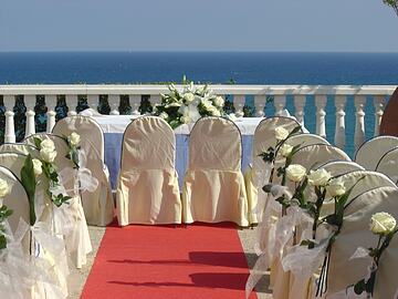 Outdoor wedding area