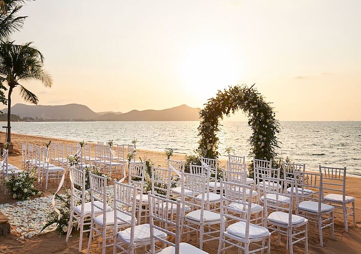 Outdoor wedding area