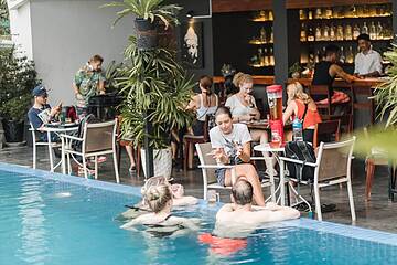 Poolside bar