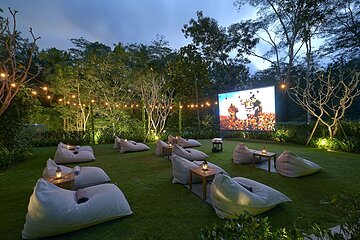 Outdoor banquet area