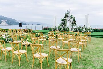 Outdoor wedding area