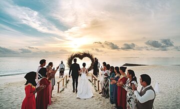 Outdoor wedding area