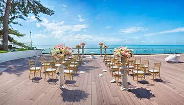 Outdoor wedding area