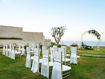 Outdoor wedding area