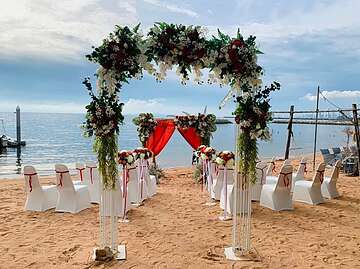 Outdoor wedding area