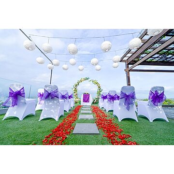 Outdoor wedding area