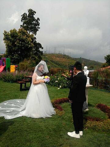 Outdoor wedding area